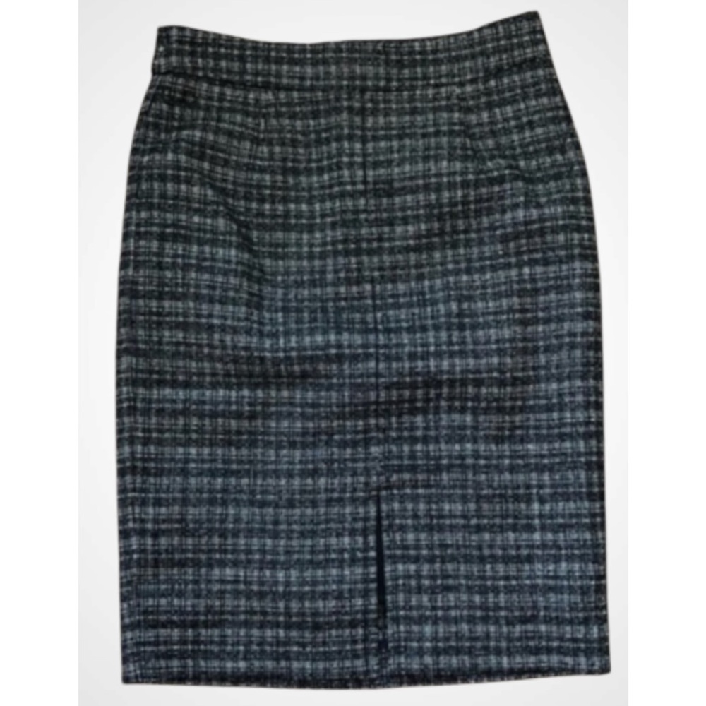 Trina Turk Black & White Tweed Career Pencil Skirt L NWT